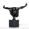 Diver Fiberglass Modern Sculpture Decoration Black Diving Figurine