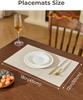 4PCS 30x45cm Washable Placemats Beige Heat Resistant Non-Slip Place Mats for Dining Table Placemats Woven Vinyl Durable