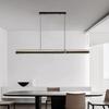 Italian Minimalist Designer Pendant Light - Modern Black Strip for Bar, Office, or Kitchen Island