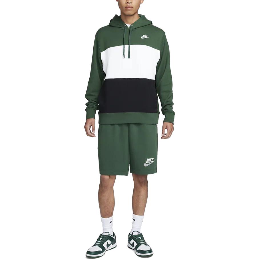 Nike Club Fleece Color Block Hoodie Herren Hoodies Cold-Fir-Green FB7416-323