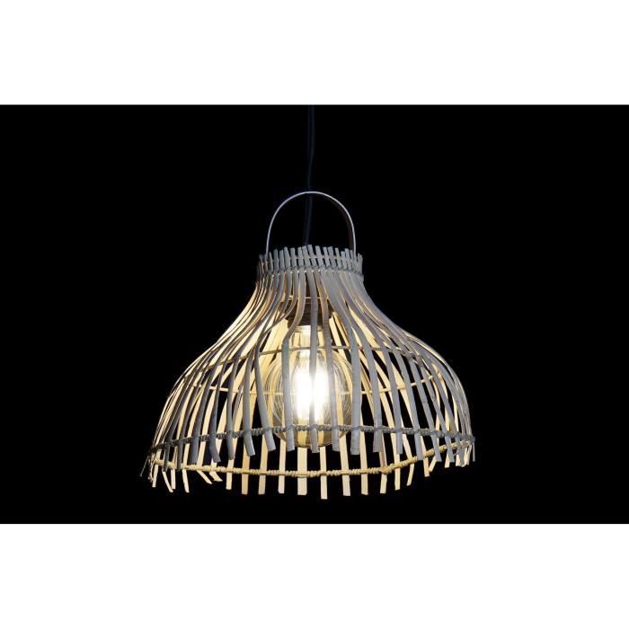 Plafonnier - Marron - Rotin - 30x30x26 cm - 50 Watts - Style Contemporain