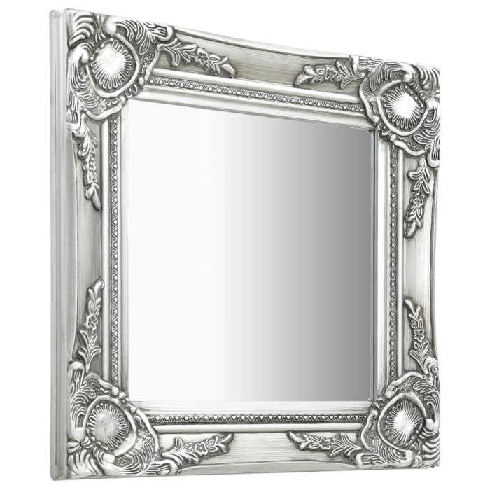 VidaXL Miroir mural style baroque 40x40 cm Argenté 320306