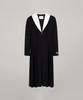 Obeodyupeulleeo Shawl Collar Long Dress_White/Black