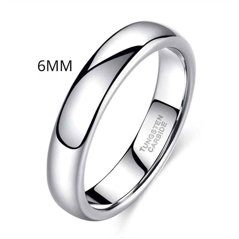 

Классическое и простое простое кольцо с гладкой поверхностью, ширина прямого края 2/4/6/8 мм, кольцо унисекс из вольфрамовой стали 7