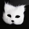 New Fox Long Hair Half Face Mask Halloween Makeup Ball Party Prop Liaozhai Little Fox Fairy Mask