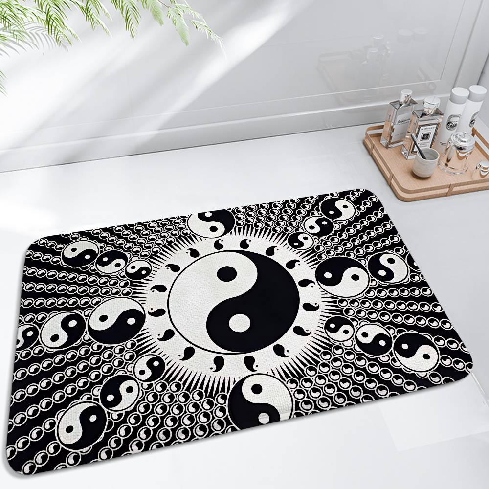 Chinese Tai Chi Bagua Yin Yang Floor Mat Living Room Rug For Bedroom Welcome Mat Outdoor Rug