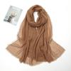 Hot-selling New Simple Solid Color Wrinkled Cotton and Linen Scarf, Soft and Skin-friendly In Winter, Warm Scarf Women