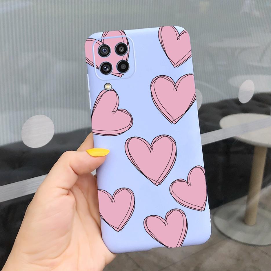 For Samsung Galaxy M32 Case Samsung M12 Soft Silicone Flower Phone Case For Samsung M32 M325F Cover Galaxy M 12 32 M12 TPU Funda