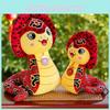 Year Of The Snake Mascot Plush Toy Zodiac Pattern Children Holiday Doll Gift