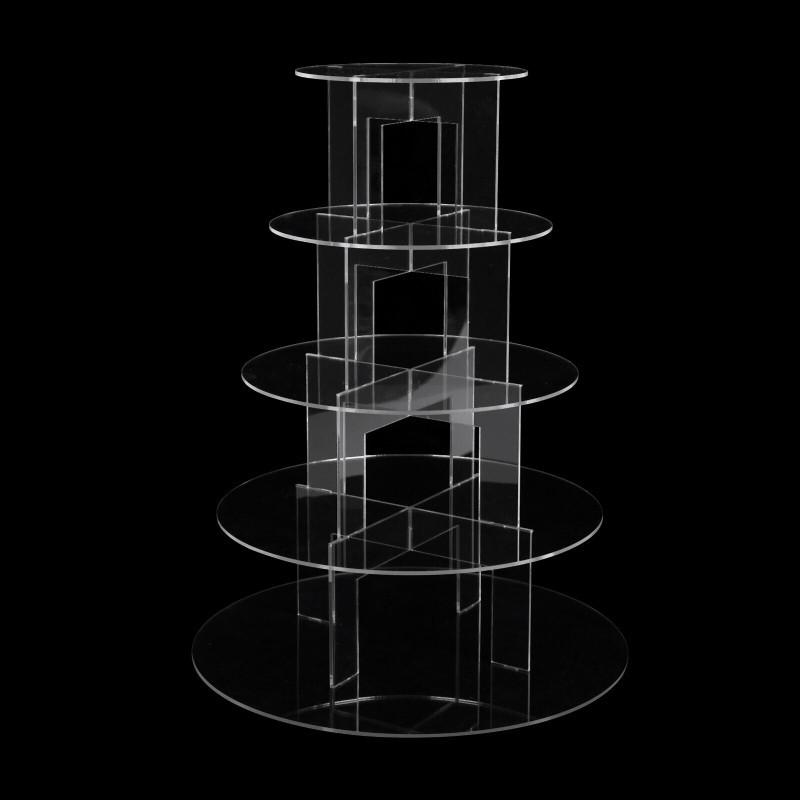 Elegant Clear Acrylic Cake Stand Multi-layer Display For Wedding And Birthday