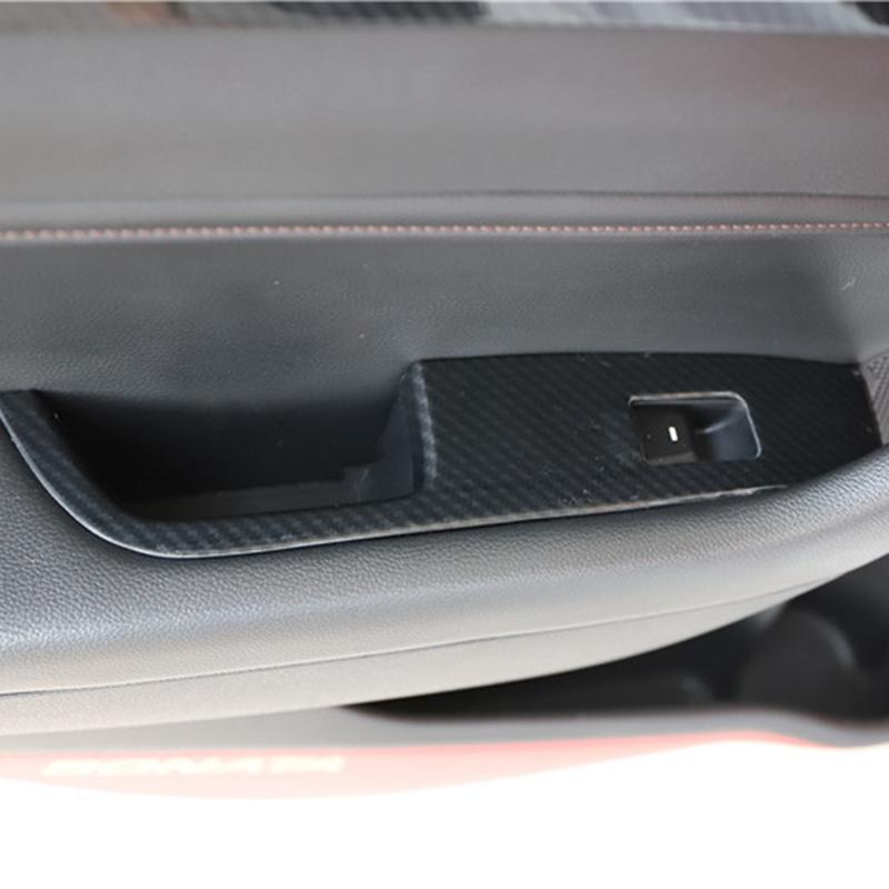 Für Hyundai Sonata 2015-Carbon Fiber Fensterheber Schalter Taste Panel Abdeckung Trim Innen Tür Armlehne Dekoration