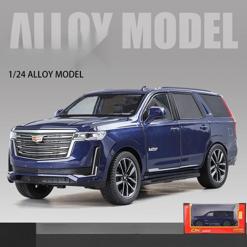 1:24 Escalade SUV Alloy Car Model Metal Die Cast Off-road Vehicle Model Simulation Sound and Light Children's Toys Boy Gift