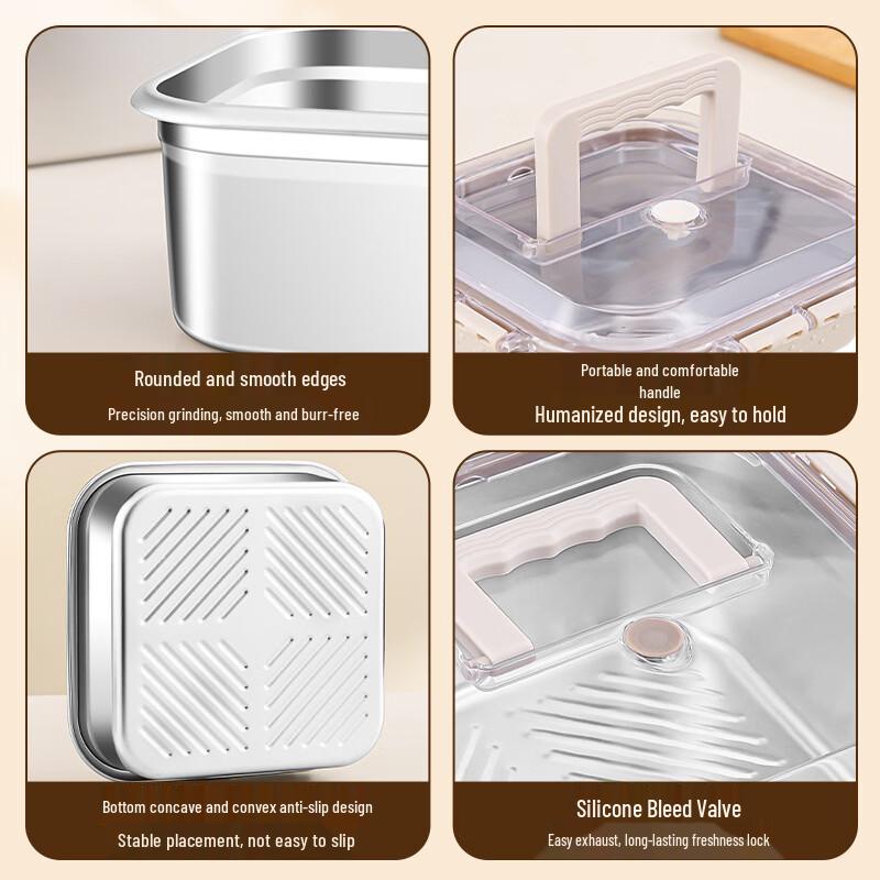 316 Stainless Steel Portable Food Storage Container