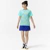 Mizuno Table Tennis Game Shirt, Short Sleeve, JTTA Certified, Moisture-Wicking, Quick-Drying, Unisex, 82JAC104, Blue Radiance