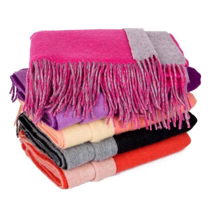 

Xincaizhiyun Solid Color Wool Scarf with Fringes One Size (40x200cm)