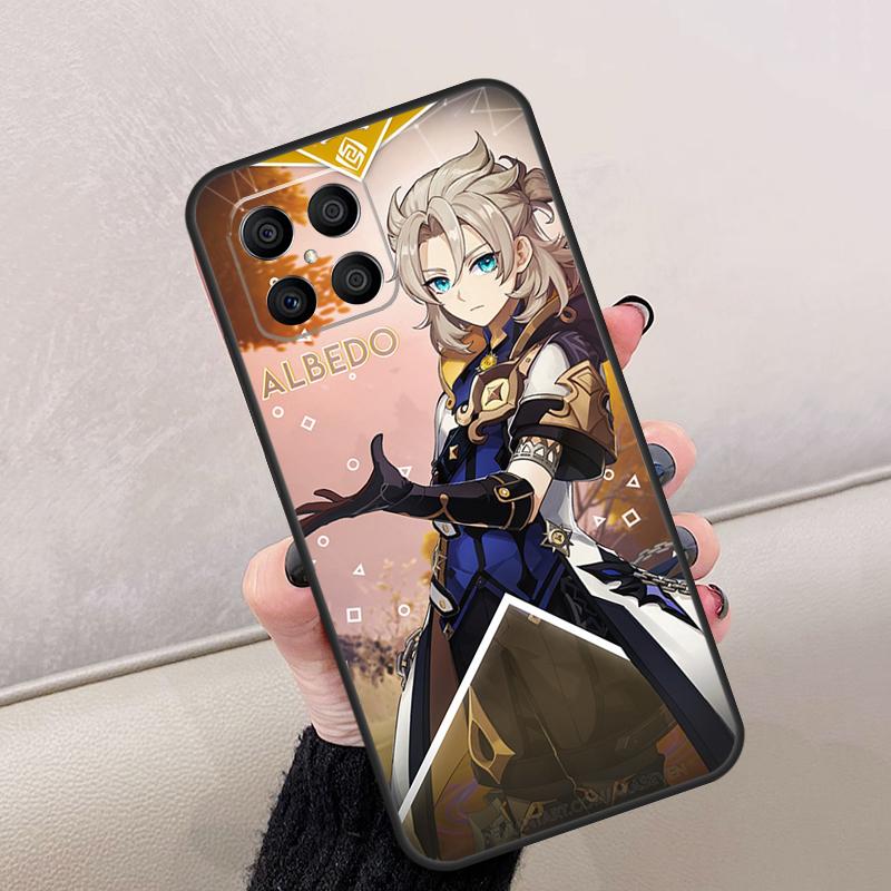 Genshin Impact Albedo For Honor Magic 8 7 5 6 Lite Case For Honor 200 400 Pro X9d X9c X9b X9a X8c X8b 70 90 Win RT