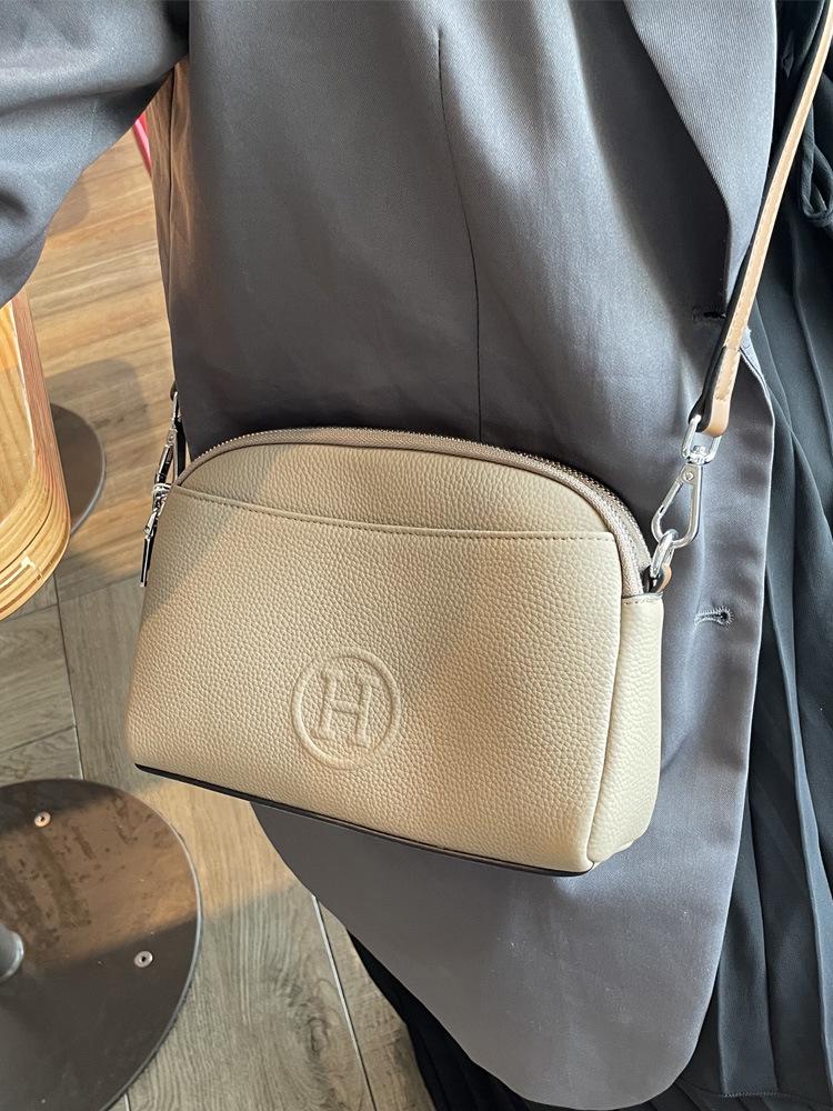 Women's 2025 Summer Genuine Leather Mobile Phone Messenger Bag - Large Capacity Soft Leather Handbag and Shoulder Bag