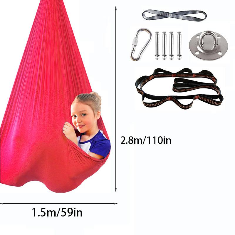 High Elasticity Children's Hammock Children's Sensory Therapy Swing, Indoor and Outdoor Swing Hanging Chair Aerial Yoga Hammock