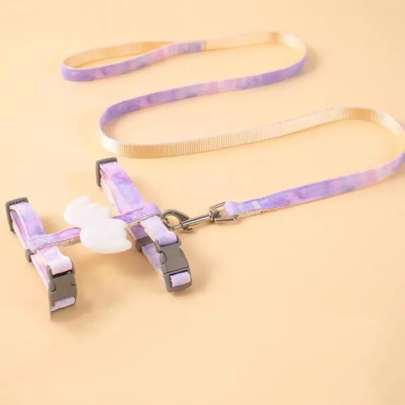 Adjustable Bunny Cat Dog Harness and Leash Set Walking Pet Harnesses for Small Animals Cats Rabbit Mascotas Accessories Supplies
