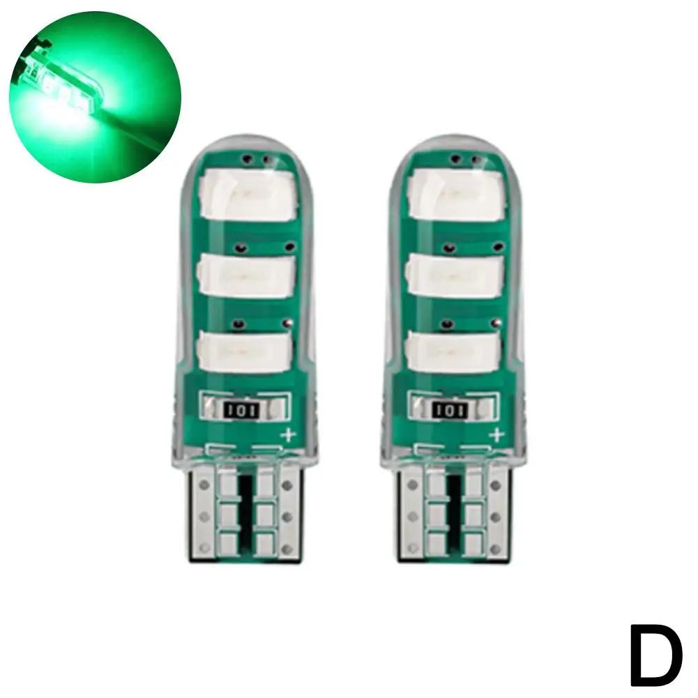2pcs T10 Silicone Case LED Car Dome Light - 6 SMD 5630 100X 12V Charging 194 USB Chips, W5W Brightness Port Base, with D3U0