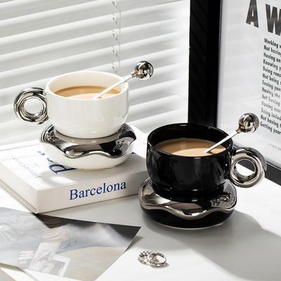 Kaffeetasse Untertasse Donut galvanisiertes Silber kreativ Internet-Berühmtheit Persönlichkeit hochwertig modern hochwertig Mädchen Wasserbecher