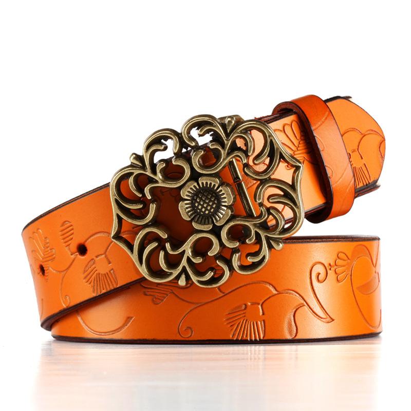 

Винтажный ремень из коровьей кожи, этнический стиль, джинсовый, из натуральной кожи, модный женский ремень на все случаи жизни 115cm верблюд