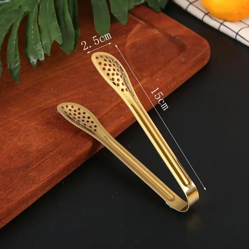 Dropshipping Stainless Steel Non-stick Kitchen BBQ Tongs Smart Grill Meat Food Clip Cooking Clamp Gold/Silver Accessories