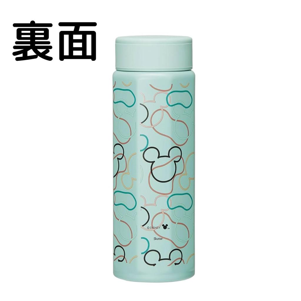 Skater Stainless Steel Mug, 500ml, Easy-to-Hold Octagonal Shape, Insulated for Hot and Cold Drinks, Disney Mickey Mouse Moss Green, STO5