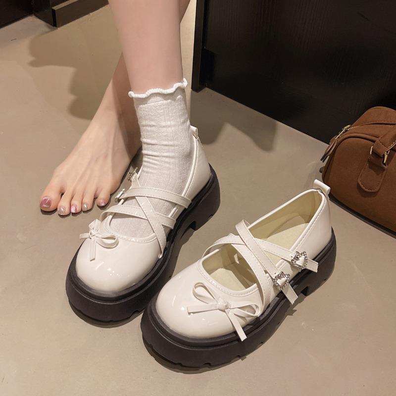 Fashion 2025 New Woman Mary Jane Shoes Spring Autumn Fashion Style Soft Bottom Anti-slippery Versatile Chic Princess Leather Shoes