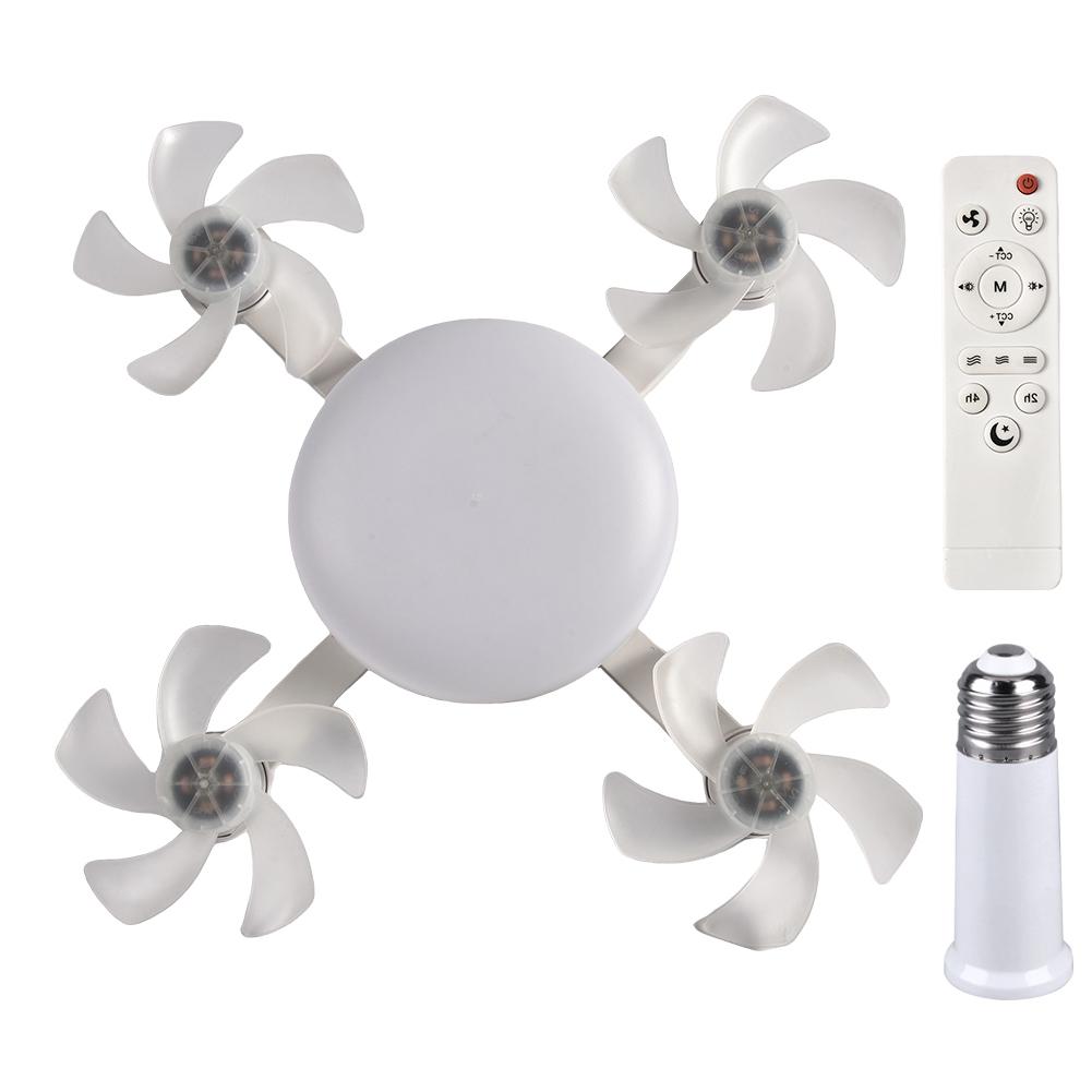 LED Drone Ceiling Fan with Light, 50W/60W E27/E26 Ceiling Fans Lights Dimming Fan with Remote, For Bedroom/Garage/Kitchen