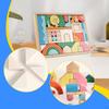Wooden Rainbow Stacking Toy ,Building Blocks Toys, Stacker, Nesting Puzzle for