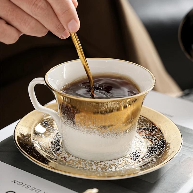 Ceașcă de cafea în stil francez la modă, ceașcă de ceramică de lux de înaltă calitate, farfurie, mic dejun de uz casnic, ceașcă de lapte rafinată, cadouri