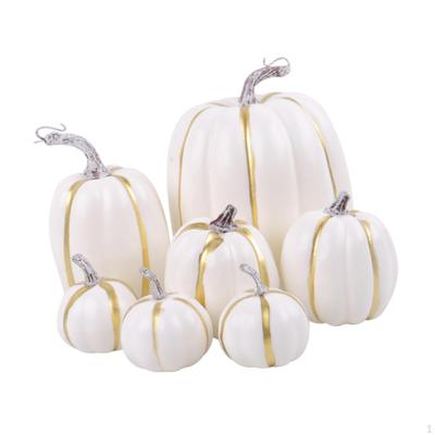 7 Pieces Artificial Vegetables Fake Foam Pumpkins Mini Simulation Model