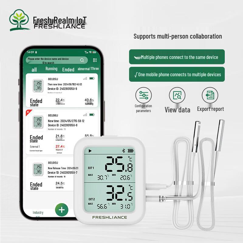 Registrador de Dados de Temperatura e Umidade Bluetooth BlueTag TH30R