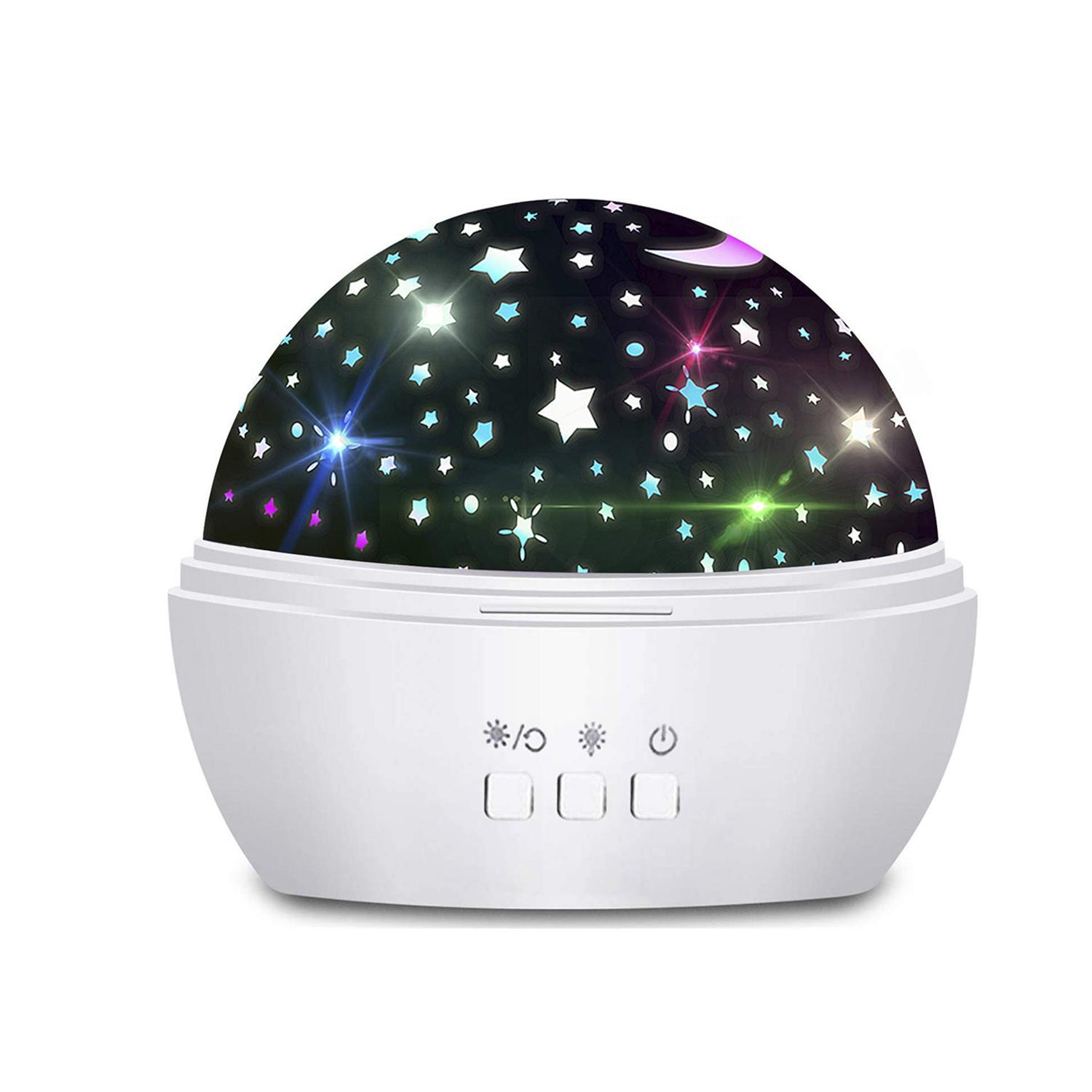 

Зоряний проектор, нічна лампа, що обертається на 360 градусів, підсвічування морських тварин, зоряний місяць, 8 режимів освітлення, світло для вечірки в спальні, подарунок на день народження білий
