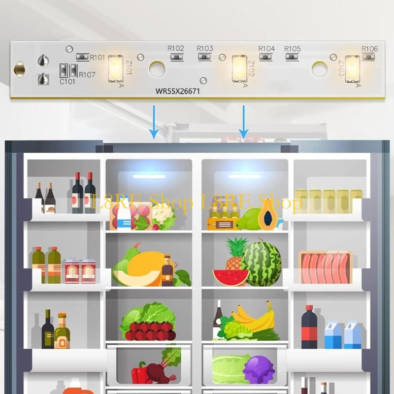 L8RE Bright LED Light Strips Light Panel LED Lighting Board PC Texture for Fridge