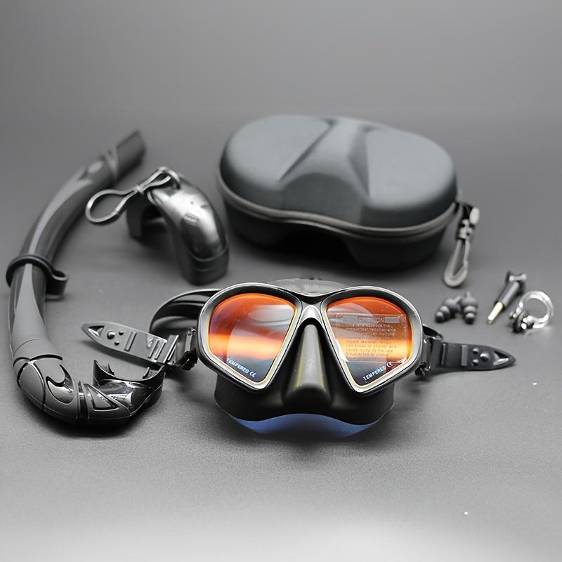 Professional Wet Low Volume Freediving Mask, Tempered Glass Dive Mask, J-Type Diving Mask, Snorkel Set, Diving, Swimming, Snorkeling, Mask