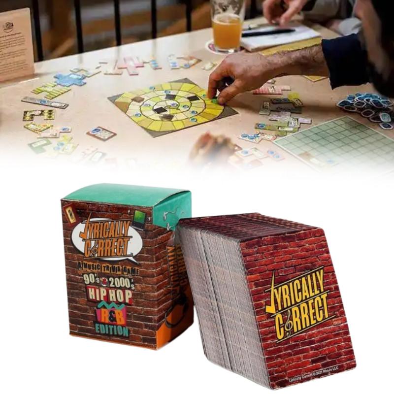 Jeu de Cartes Lyricalement Correct Hip Hop des Années 90 et 2000 en Matière Papier pour le Divertissement Familial