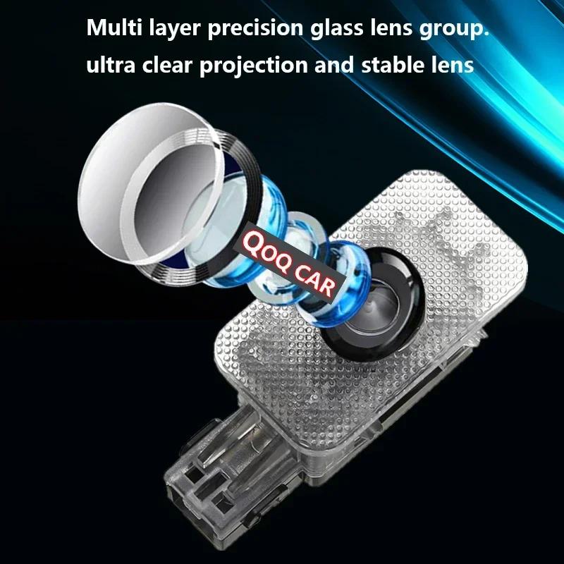 Kyljh3 For VOLVO Polestar V90 V60 V40C S60 S80L S90 XC60 XC90 XC70 HD Led Car Door Logo Welcome Shadow Light Laser Projector Ghost Lamp