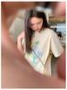 Plus Size Funny Plant Print T-Shirt: Women's Spring/Summer Loose Fit Pure Cotton Round Neck, Short Sleeve, 300 Jin