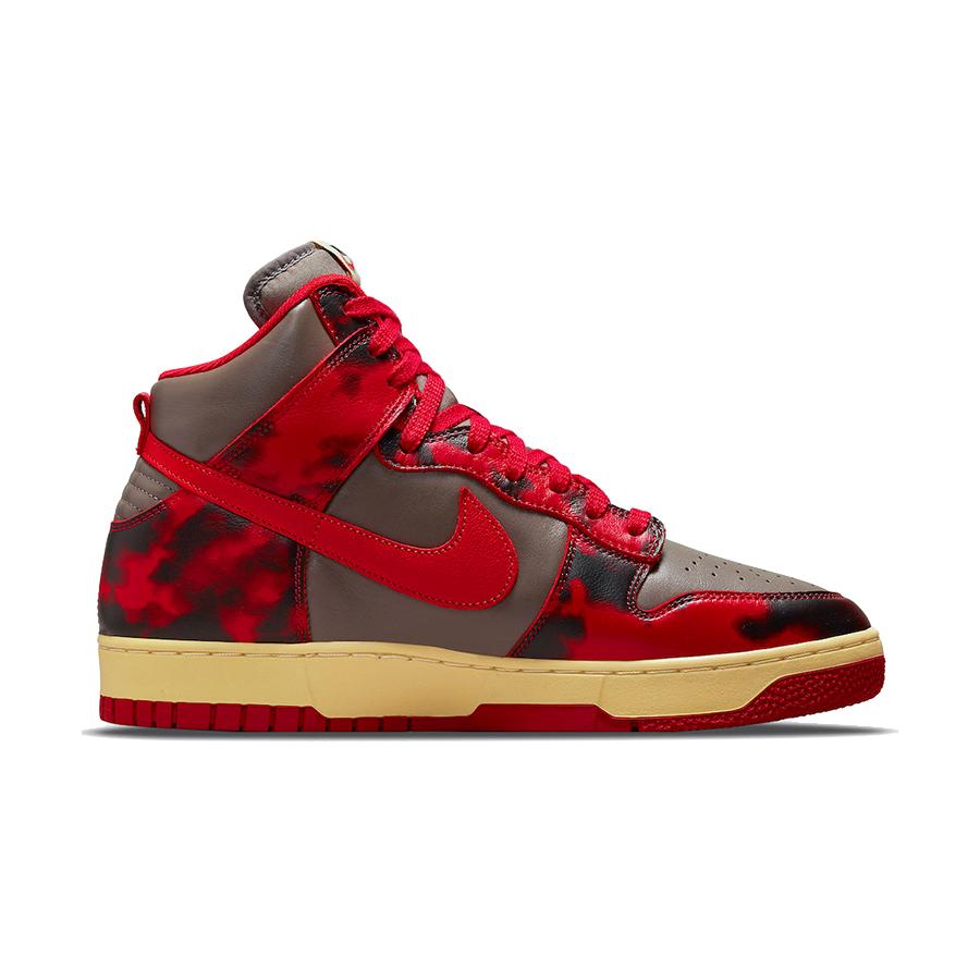 Nike Dunk High 1985 Red Camo Acid Wash Unisex Sneakers