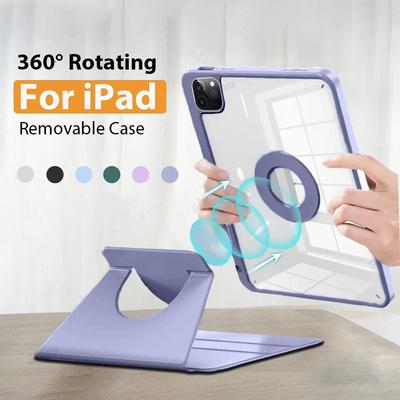 Étui magnétique pour iPad Pro 11 Smart Case iPad 7e 8e 9e 10.2 Gen Funda pour iPad Air 11 4e 5e 10e 10.9 2 9.7 Rotation Cover