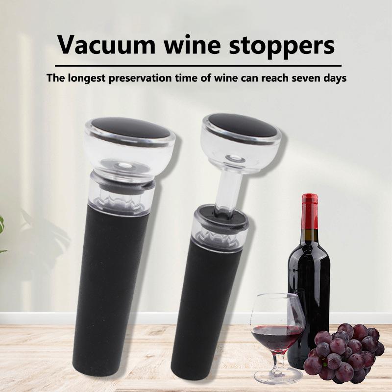 Wine Preservation Stopper Silicone Material Vacuum Wine Stopper Freshness Seal Stopper Manual Pull Type Home Kitchen Bar Tools