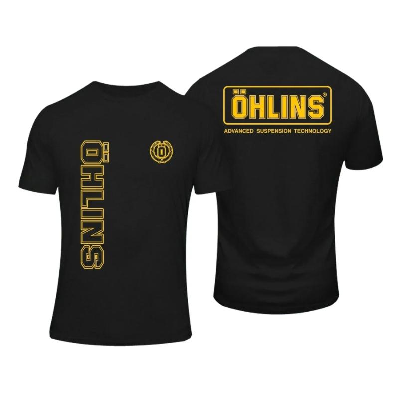 Summer Amazing Tees Men Ohlins Shock Suspension Car Motorcycle Sport Racing T Shirt Casual Oversized T-shirt Male T-shirts Tops