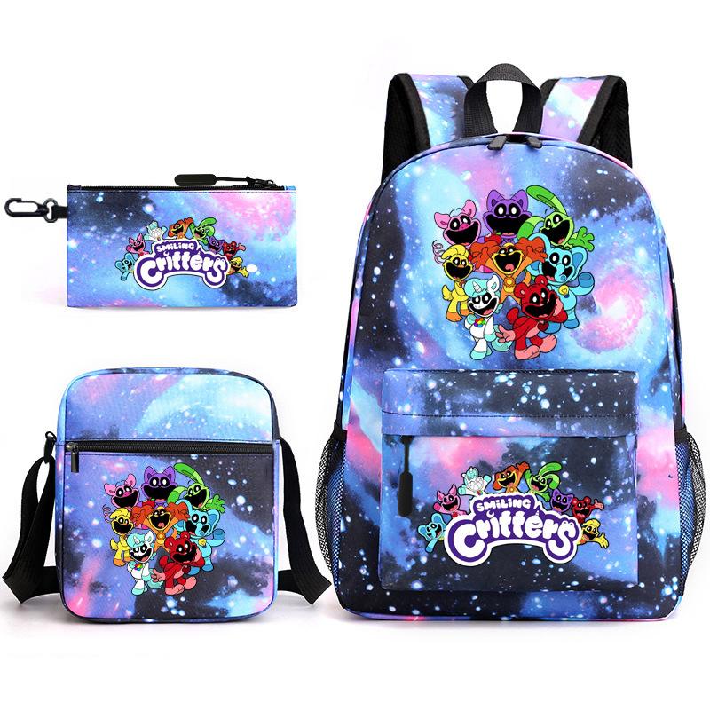 School season starry sky primary school student schoolbag smiling animal leisure backpack