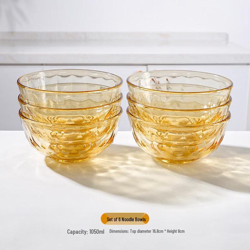 Youluo Amber Heat-Resistant Glass Bowl