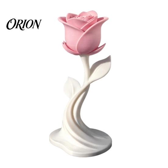 Minimalist Home Accents Modern Rose Sculpture, 3D Printed Floral Decor, Abstract Sculpture Flower Statue for Office, Elegant Tabletop Centerpiece Gift