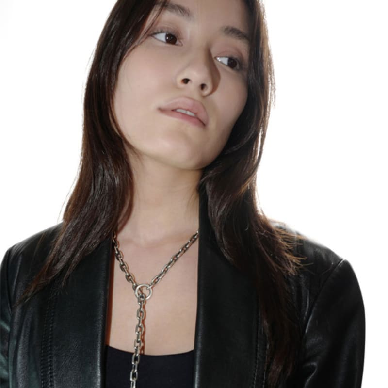 FurFur ANGLED CHAIN TOGGLE SILVER925 NECKLACE