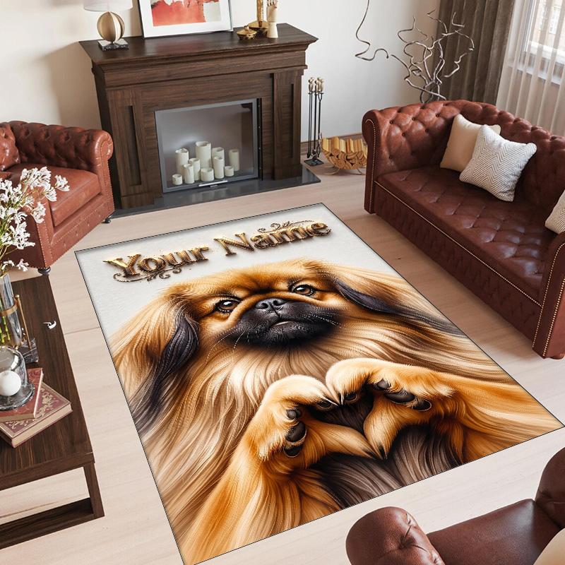 Other Similar Designs Theme Crystal Velvet Rug Personalized Custom Name Text Soft Floor Mat Home Decor