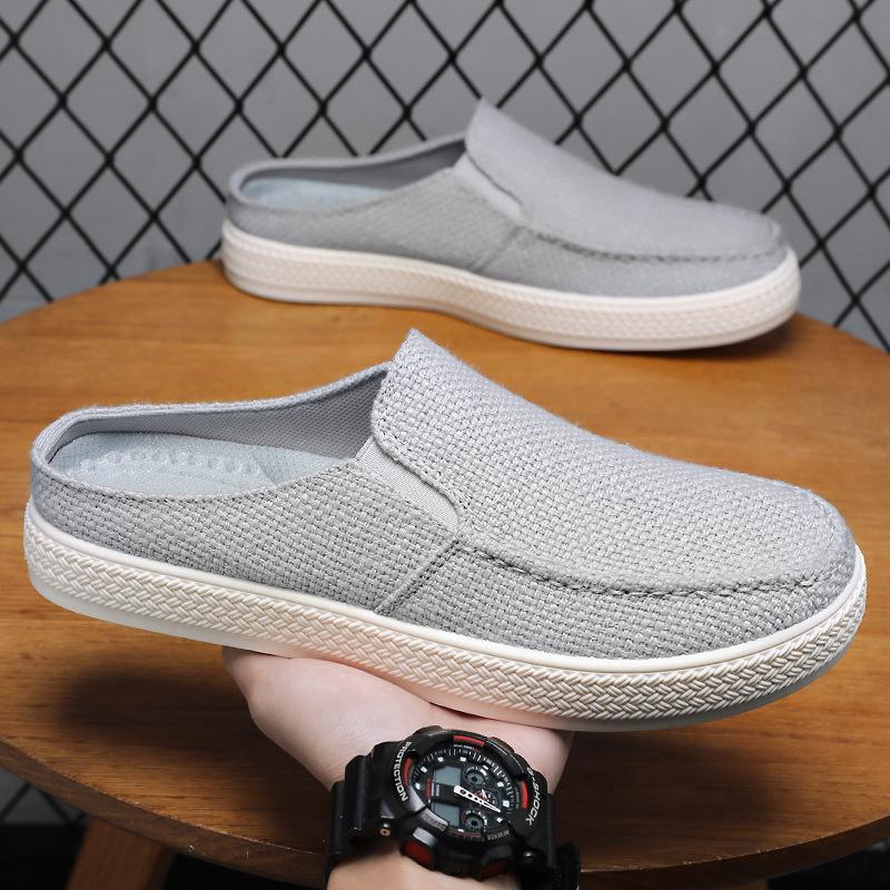 Men's shoes summer breathable low-top casual shoes outer slippers home trendy cloth shoes comfortable dad shoes
